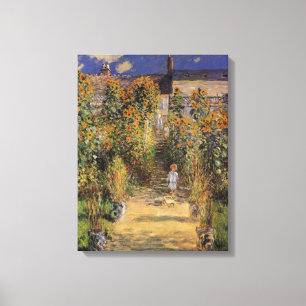 Konstnärens Garden vid Vetheuil av Claude Monet Canvastryck