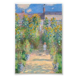Konstnärens Garden vid Vétheuil av Claude Monet Fototryck