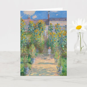 Konstnärens Garden vid Vétheuil av Claude Monet Kort
