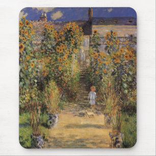 Konstnärens Garden vid Vetheuil av Claude Monet Musmatta