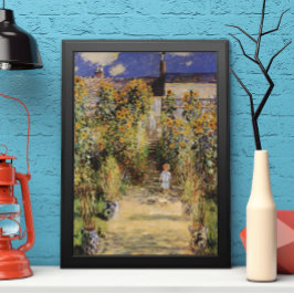 Konstnärens Garden vid Vetheuil av Claude Monet Poster