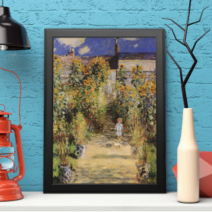 Konstnärens Garden vid Vetheuil av Claude Monet Poster