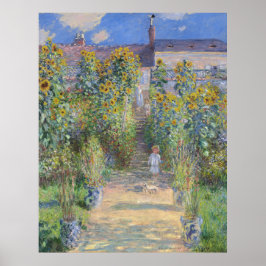 Konstnärens Garden vid Vétheuil, Monet Poster
