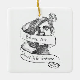 Konstnärens Hero-prydnad Julgransprydnad Keramik