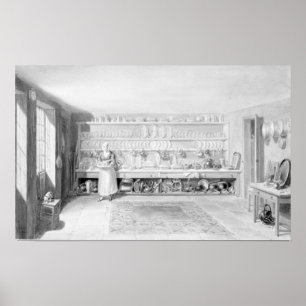 Konstnärens kök i den Francis gatan, 1846 Poster