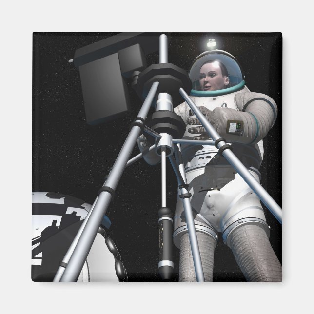 Konstnärens koncept för framtida utforskning av ry magnet (Framsidan)