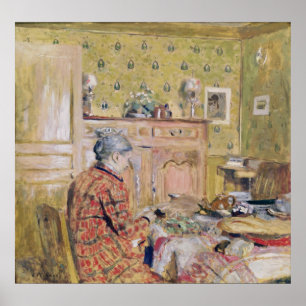 Konstnärens mor som tar frukosten, 1899-1904 poster