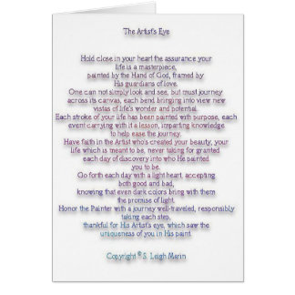 Konstnärens öga hälsningskort