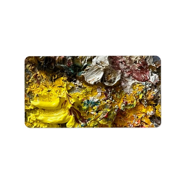 Konstnärens palett nr 1 adressetikett (Framsidan)