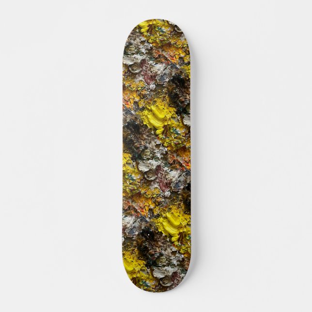 Konstnärens palett nr 1 mini skateboard bräda 18,5 cm (Framsida)