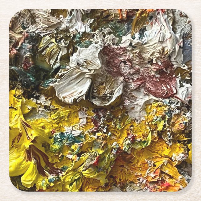 Konstnärens palett nr 1 underlägg papper kvadrat (Framsidan)