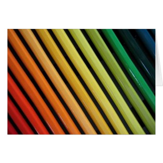 Konstnärens regnbåge hälsningskort (Framsidan Horizontal)