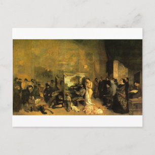 Konstnärens Studio av Gustave Courbet Vykort