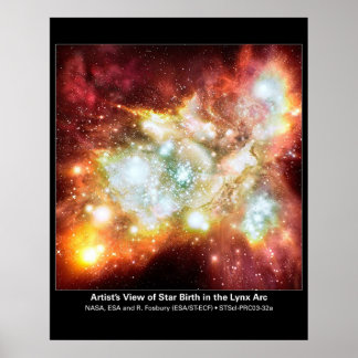 Konstnärens syn på Star Birth i Lynx Arc Poster