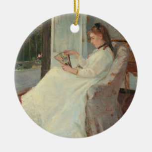 Konstnärens syster på ett fönster, 1869 julgransprydnad keramik