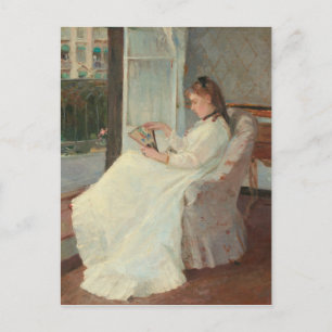 Konstnärens syster på ett fönster, 1869 vykort