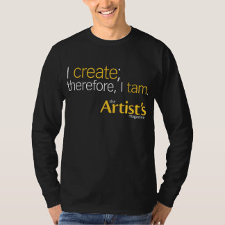 Konstnärens tidskriftmanar svart långärmad T T-shirt