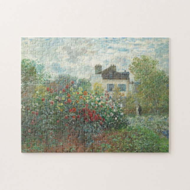 Konstnärens trädgård i Argenteuil Monet Pussel (Horisontell)