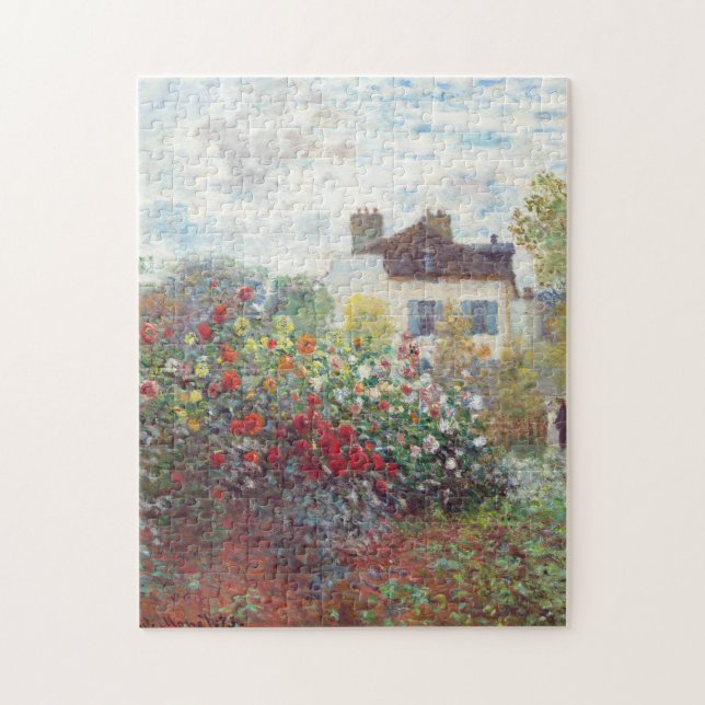 Konstnärens trädgård i Argentina av Claude Monet Pussel (Vertikal)