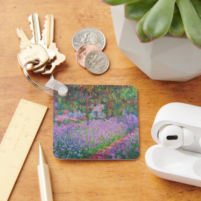 Konstnärens trädgård i Giverny av Claude Monet Nyckelring (Skrivbord)