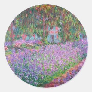 Konstnärens trädgård i Giverny av Claude Monet Runt Klistermärke