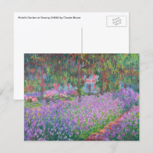Konstnärens trädgård i Giverny av Claude Monet Vykort