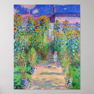Konstnärens trädgård, Monet Poster