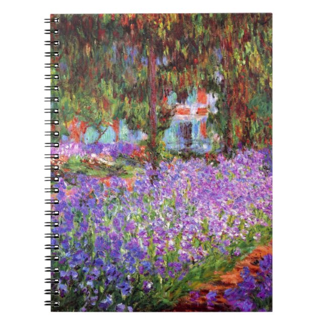 Konstnärens trädgård på Giverny av Monet Anteckningsbok Med Spiral (Framsidan)