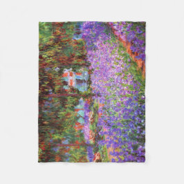 Konstnärens trädgård på Giverny av Monet Fleecefilt