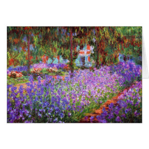 Konstnärens trädgård på Giverny vid Monet konst Hälsningskort