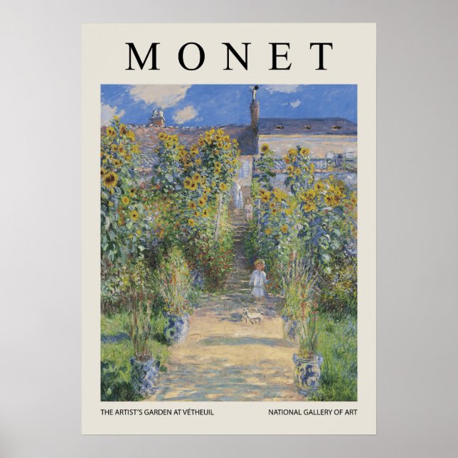 Konstnärens trädgård vid Vetheuil Poster (Framsidan)