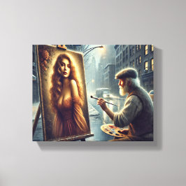 Konstnärens vision: Att göra livet till en självkl Canvastryck