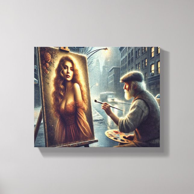 Konstnärens vision: Att göra livet till en självkl Canvastryck (Framsida)