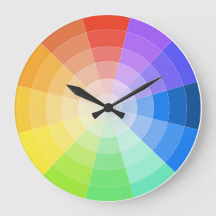 Konstnärer Colorwheel Stor Klocka