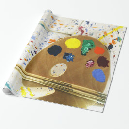 Konstnärer, färgplatta och palett presentpapper