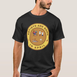 Konstnärer föds i april som alternativ design t shirt