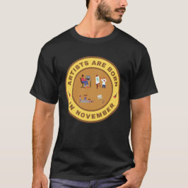 Konstnärer föds i november, alternativt design t shirt