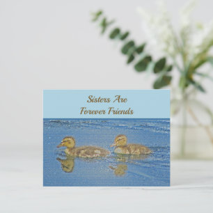 Konstnärer för vänner Ducklings Mosaic Syskon Vykort