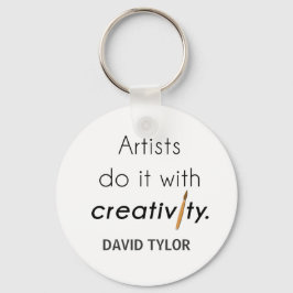 Konstnärer gör det med kreativitet nyckelring