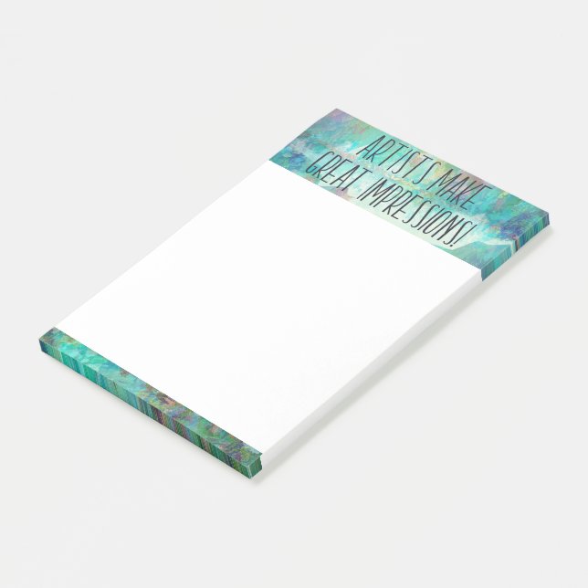 Konstnärer gör Underbara intryck Anteckningsblock Post-it Block (Vinklad)