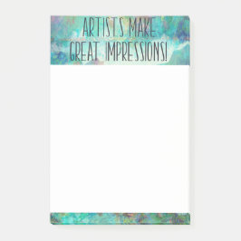 Konstnärer gör Underbara intryck Anteckningsblock Post-it Block