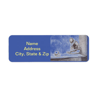 Konstnärer och kreativ fruktar konstnärers block returadress etikett