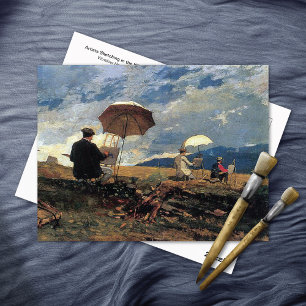 Konstnärer Sketching White Mountains Winslow Homer Vykort