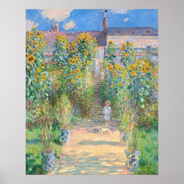 Konstnärer vid Vétheuil, Claude Monet Fine Art Poster (Framsidan)