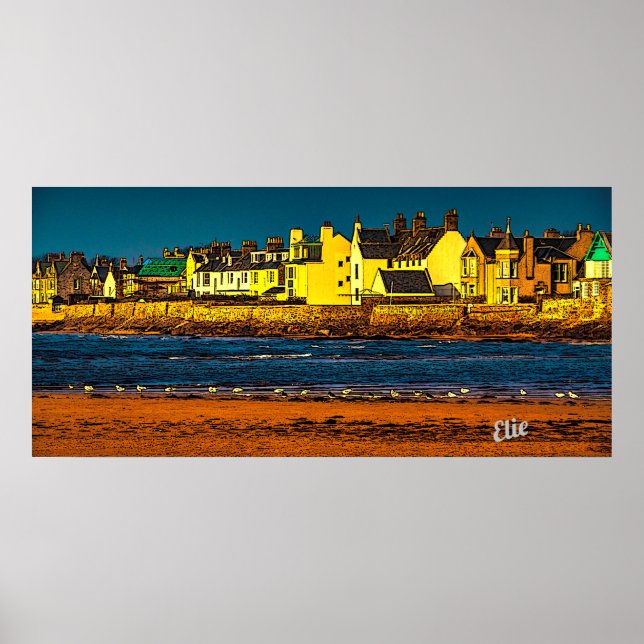 Konstnärers intryck Elie Fife Scotland Poster (Framsidan)