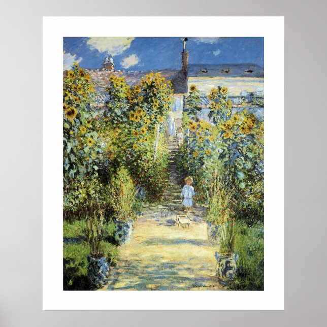Konstnärets Garden vid Vetheuil Poster (Framsidan)
