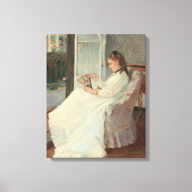 Konstnärets syster vid ett fönster, 1869 canvastryck (Framsida)