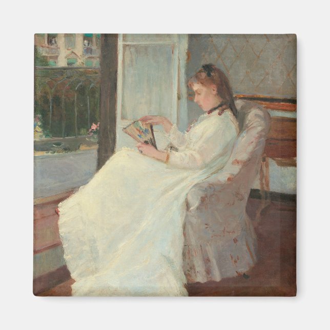 Konstnärets syster vid ett fönster, 1869 magnet (Framsidan)