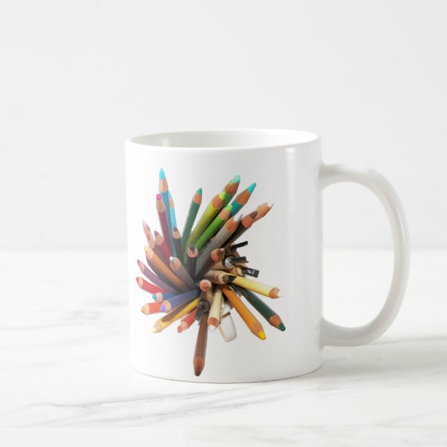 Konstnärfärgadolja ritar kaffemugg (Höger)