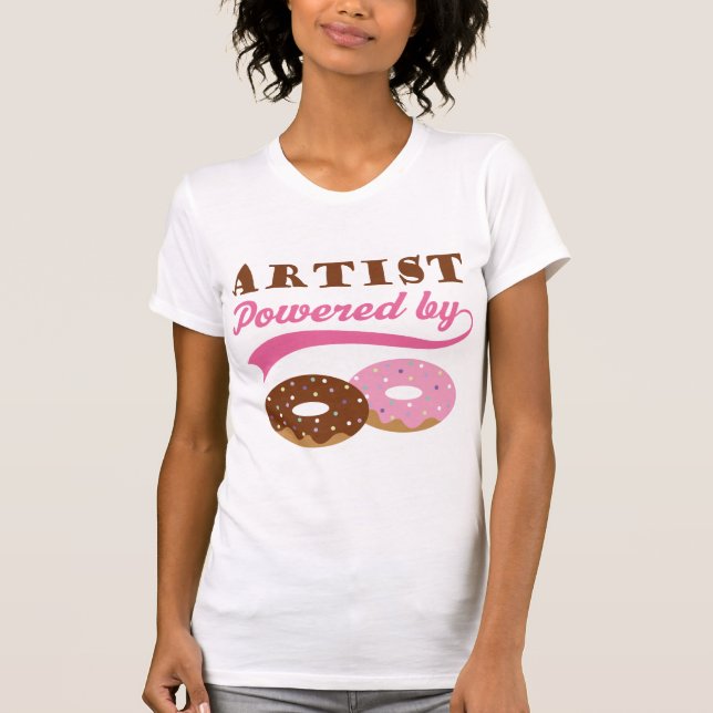 Konstnärgåva (Donuts) Tee Shirt (Framsida)